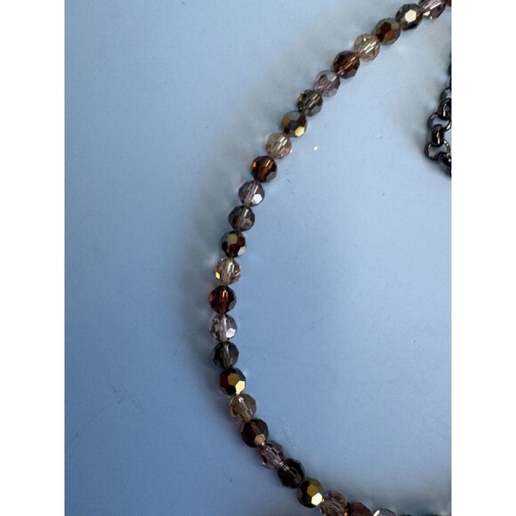Blair Delmonico Beaded Necklace With Crystal Pendant 15" Length Adjustable Chain - Picture 6 of 13